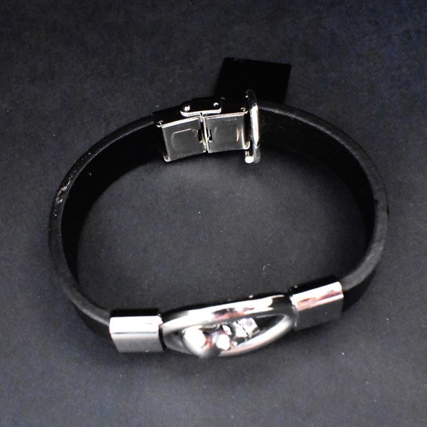 Clam wacht Duidelijk maken Leren armband Rocky | zwart leren armband | heren armband | 21,5 cm | In  luxe cadeauverpakking | Woodzstyle